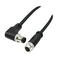 Mueller CL4BC07M005 Sensor Cables / Actuator Cables L-Coded M12 4-Postion Male Right Angle to Female Straight Angle 16 AWG 5M