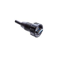 Amphenol LTW UA-30BFMM-SL7B01 USB Cables / IEEE 1394 Cables USB, Type A 3.2 Gen1, Plastic, 1A, Female Connector, Straight, Screw Thread, Overmolded, Length 1000mm, IP67