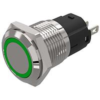 EAO 82-4551.0134 Anti-Vandal 82-4551.0134.indicator.-.16 mm.aluminium natural.flush/flat.ring.green.24 V.soldering terminal