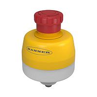 Banner Engineering SSA-EB1PL-02ECQ5B Emergency Stop Switches SSA-EB1 30 mm Mount Emergency Stop Push Button; Red-Solid Illuminated Base; 40 mm Actuator; IP65; Contacts: 2 NC; 5-pin M12 Integral QD; Safety BUS Node Compatible CH1=pins1&4 CH2=pins2&5