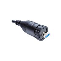 Amphenol LTW UA-30AFMM-LL7B02 USB Cables / IEEE 1394 Cables USB, Type A 3.2 Gen1, Plastic, 1A, Female Connector, Straight, 2 Points Lock, Overmolded, Length 2000mm, IP67