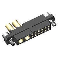 Harwin M80-4D11205F2-02-327-00-000 Heavy Duty Power Connectors 12+2 Pos. Female 22AWG+16AWG Cable Conn. Kit, Jackscrews