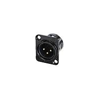 REAN RC3MDL-B Receptacles 3P MALE XLR RCPT W/SDR LUGS BLACK