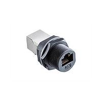 Amphenol LTW RCP-5SPFFH-SCM7001 Modular RJ, Middle Size, Plastic, 1.5A, Cat 5e, Circular, Screw Thread, Jack 180  (Horizontal), Receptacle, IP67 Mated