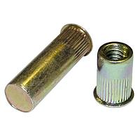 ATLAS AEKS8-610-4.2 Rivet Nut Atlas Rivet Nut, SpinTite, AEK, Minimized Profile Head, Open End, Steel, Thread Size - M6, 1st Grip