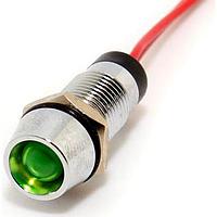 Mallory Sonalert FL1M-8CW-4-G3V Indicators LED GRN 8MM NUT 3VDC