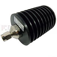 Fairview SA4S252-40 40 dB Fixed Attenuator SMA Male To SMA Female Up To 4 GHz Rated To 25 Watts With Black Aluminum Heatsink Body