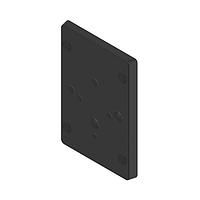 Banner Engineering SMBVEMP Brackets VE Series Mounting Plate; 4 x 3.3 mm, 2 x M8 X 1.25 mm; 3 x 10-32, and 2 x 1/4-20 Mounting Holes