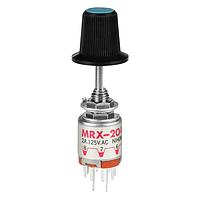 NKK Switches MRX204-CG Rotary Switches DP W/ 2-4 POS LARGE KNOB BLU