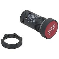 SCHNEIDER XB7NA4234 Flush PB - Spring Rtn, red 1NC -White "STOP"