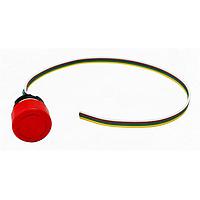 NKK Switches FF0126BACAEA01-WL Emergency Stop Switch DPST 25mm with  Arrows  W/ 4 RIBBON 12in WIRES CN2683