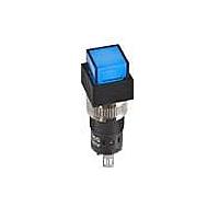 NKK Switches HB15CKW01-6G-JB Pushbutton Switches SPDT ON-(ON) 0.1A ILLUM SUPER BLUE SQR