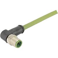 HARTING 21349400477020 Ethernet Cables / Networking Cables M12-D 4PIN MALE RA SINGLE END 2.0M PUR