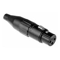 Amphenol Audio AC3FBJ Cable Connectors 3 Pole XLR Female Cable Connector Stamped Contact Black Finish Large Cable Clamp