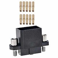 Harwin M80-4865042A Connectors Fml Crimp Conn 1mm Ext Wall Au clip + Sn shell w Hex Sckt jckscrws 25+25 contcts