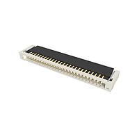 Amphenol FCI 10051922-2610ELF Connectors 0.50mm Flex Connector, VLL Series, 26 Position, Lower Side Contact, Side Entry Surface Mount ZIF Connector, Lead Free Type.