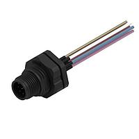 Wurth Elektronik 643411100408 Plugs WRCIRC M12  Screw  Coding A  Panel + Wires Panel + Wires Plastic with Front Panel Nut M16 Male connector, polarity 8