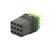 Eaton Souriau-Sunbank 8MQ2M1220UD046S Modular Connectors - Push Pull MQuick module, unsealed, with female straight PCB contacts, tin lead plated, delivered with cap