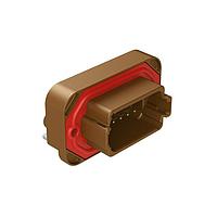 Amphenol SINE Systems AT13-12PD-BM01 Connectors RA Flng Mnt PCB Rcpt 12POS Brw Gld Cont