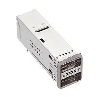 AMP Connectors - TE Connectivity 2227224-3 zQSFP+ STACKED RECEPTACLE ASSEMBLY 2X1, Gasket