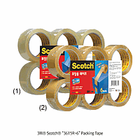 3M 3M.02.6104 Tape “3615R-6” Box, 6-roll/Pk, 48mm×L50m, Milky Amber