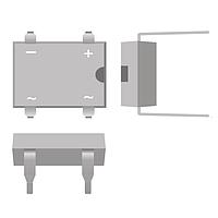 PANJIT DI151_T0_00001 Bridge Rectifiers DUAL-IN-LINE GLASS PASSIVATED SINGLE-PHASE BRIDGE RECTIFIER