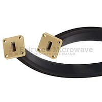 Fairview SMW42TF005-12 WR-42 Twistable Flexible Waveguide in 12 Inch Using UG-595/U Square Cover Flange With a 18 GHz to 26.5 GHz Frequency Range