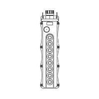 Molex 1301260324 Push Button Pendant 5058 W/(3)505SW-3, BLK & (505B-RM)