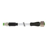 Murrelektronik 7000-88241-2300030 Sensor Cables / Actuator Cables M8 male 0 / M12 female 0, PUR 3x0.25 gy UL/CSA+drag chain 0.3m
