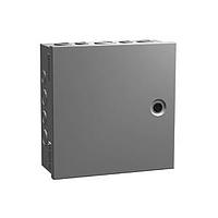 Hammond Manufacturing CHKO10104 Electrical Enclosures N1 Hinge Cover w/KO's - 10 x 10 x 4 - Steel/Gray