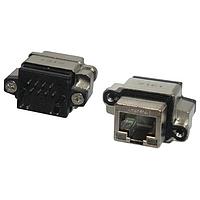 Amphenol Commercial Products MRJR548AM4 Modular Connectors / Ethernet Connectors Harsh RJ45, IP67, Right Angle, with LEDs, Metric Thread
