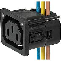 Schurter 3-104-299 Outlets 10A APP OUTLET 2.5mm 12AWG V & S LOCK BL
