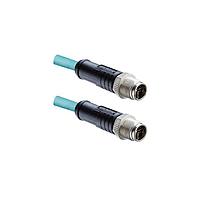Amphenol LTW MSXS08ML-SXSML-SX006 Sensor Cables / Actuator Cables M12 Circular Metric Connector, X Code, Metal, 0.5A, 08 pins, Male Connector, Male Contact, Straight-to-Straight, Screw Thread, Overmolded Double Ended, Length 6000mm, IP67 Mated
