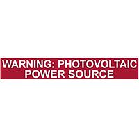 HellermannTyton 596-00206 Solar Label PV POWER SOURCE 50/RL
