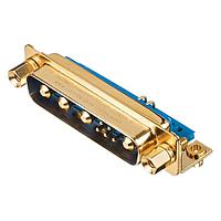 Amphenol Positronic SCBM25W3S35S0TG/AA Mixed Contact D-Sub Connectors D-Sub Female Connector 25P Solder Tail Straight 25W3 Gold Shell RoHS Jackscrews