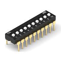 Wurth Elektronik 418127270910 DIP Switches WS-DITV Dip Sw 10Pin Horiz Box Typ Black