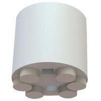 Essentra Components LEDS2M-320-01 LED Spacers LED Spacer,T-1-3/4,Nat,.320 in Spc