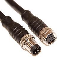 Mueller C84AC02M004 Sensor Cables / Actuator Cables M8 Cordset, 4-Position Male Straight to Female Straight, 24 AWG, 4M