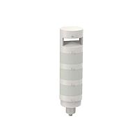 Banner Engineering TL70RYWGAQP Modular Tower Light TL70 Tower Light; Black Housing: 4-Color Audible Indicator; Voltage: 12-30 V dc; Environmental Rating: IP65; Input: Bimodal; Colors: Red Yellow White Green; 150 mm (6 in) 8-pin M12 PVC Pigtail QD