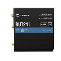 Teltonika RUT241233000 Routers Cellular eSIM Router, 4G/3G/2G/LTE CAT4, Single SIM and eSIM with 7 profiles, WiFi 2.4 Ghz, 2 x Ethernet, Digital & Analogue I/O. Region: Global. Global power supply unit