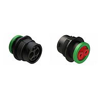 Amphenol SINE Systems AHDP04-24-35SR-BRA Receptacles 35 Position Receptacle, Socket, Shell Size 24, Reduced Diameter Seal (Blue), Backshell Ring Adapter