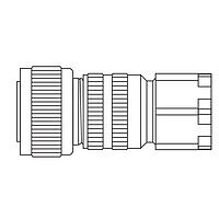Delta Electronics, Inc. ACS3-CAPWA000 Power Connector Connector kit, Motor Power, 4-Pin IP67, MS-(18-10S) solder type, Straight, B3 motor side F100-F130