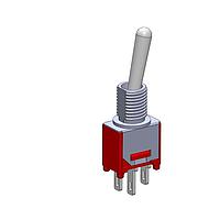 Dailywell 2MS1T1B1M1QNS Toggle Switches Sub-Miniature SPDT switch on-on Solder lug