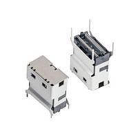 Amphenol Commercial Products U10E038240T Combo SlimSAS X4 Vertical Low profile, 30U" Gold plating, Latch pin length=2.2mm, 24G, T&R packing