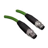 Stewart Connector BC-MADD020M Cat 6a M12 D-Code Cable Assembly  Cat6a  M12 D-Code to M12 D-Code  2 M
