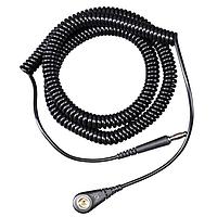 Desco 19864 Anti-Static Control Products COILED GROUND CORD, 12FT, WITH 7MM SNAP