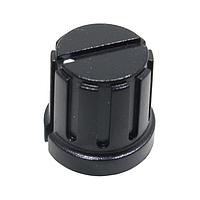 Eagle Plastic Devices 450-CE15 Cylindrical Knob with Skirt RIBBED .59 D1/4"S BK