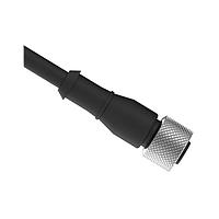 Banner Engineering MAQDC-815 Sensor Cables / Actuator Cables Cordset: Single Ended M12; 8-pin Straight Female; 5 m (16.4 ft) 8x24 Shielded Black PVC Jacket; Nickel-Plated Brass Coupling Nut