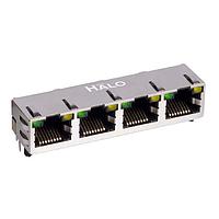 HALO Electronics HCJT4-814SK Modular Shielded 1X4 Tab Up RJ45 NO LED