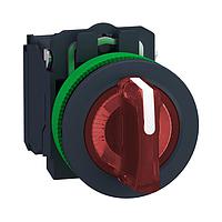 SCHNEIDER XB5FK134M5 Knob Type Selector FLUSH RED ISS 3 POS MAINT. 230 1NO 1NC